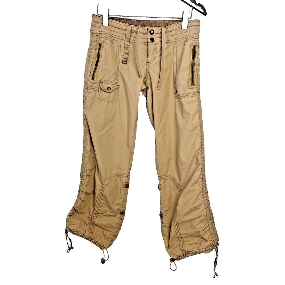Vintage Abercrombie & Fitch Paratrooper Pants Size 2 Parachute Y2K Baggy Cargo